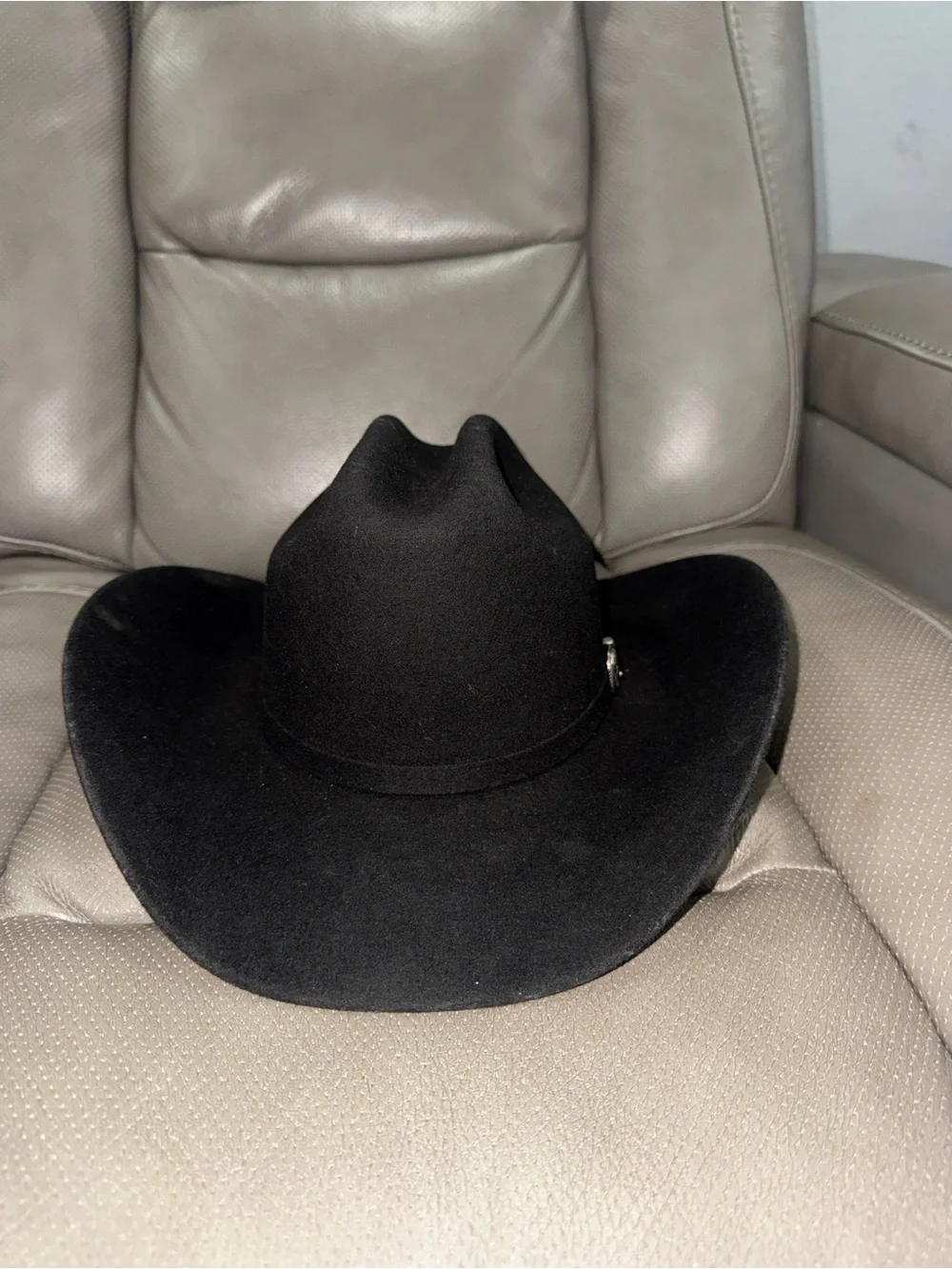 Men's Black Felt Cowboy Hat